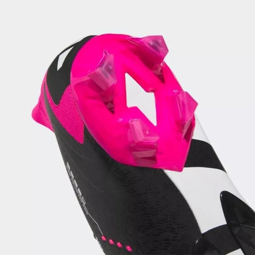 NEW adidas Predator Accuracy.1 FG Soccer Cleats GW4569 Black/White/Pink - Picture 6 of 8